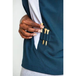 Blauwe Golfpolo Voor Dames Untraced En Wit -Puur Mode blauwe golfpolo voor dames untraced en wit 3