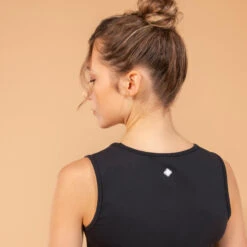 CROP TOP VOOR YOGA PREMIUM 11 CROP TOP VOOR YOGA PREMIUM -Puur Mode crop top voor yoga premium zwart 3