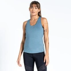 Dare 2b Crystallize Fitnessvest Voor Dames - Blauw 8 Dare 2b Crystallize Fitnessvest Voor Dames - Blauw -Puur Mode crystallize fitnessvest voor dames blauw 3