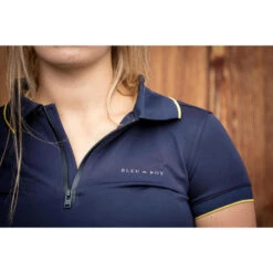 DAMES POLO - BLEU-ROY CLOTHES - PAARDRIJDEN - TECHNISCHE STOF -Puur Mode dames polo bleu roy clothes paardrijden technische stof 2