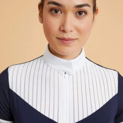 Damespolo Met Korte Mouwen Voor Paardrijwedstrijden 500 13 Damespolo Met Korte Mouwen Voor Paardrijwedstrijden 500 -Puur Mode damespolo met korte mouwen voor paardrijwedstrijden 500 marineblauw 2