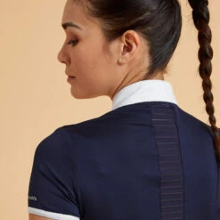 Damespolo Met Korte Mouwen Voor Paardrijwedstrijden 500 15 Damespolo Met Korte Mouwen Voor Paardrijwedstrijden 500 -Puur Mode damespolo met korte mouwen voor paardrijwedstrijden 500 marineblauw 4