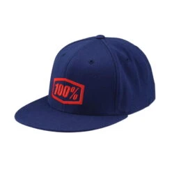 100% Essential Fitted Cap - Blauw