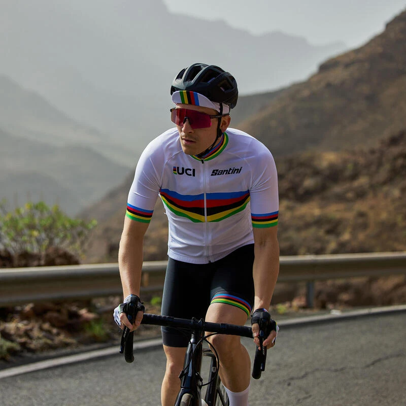 Fietspet Santini UCI Rainbow 5 Fietspet Santini UCI Rainbow - Afbeelding 5