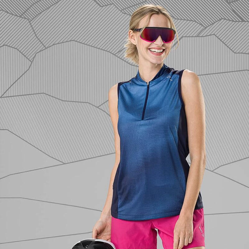 Loeffler Fietsshirt Mouwloos Shirt W Bike Sleeveless HZ Cielo - Blauw 4 Loeffler Fietsshirt Mouwloos Shirt W Bike Sleeveless HZ Cielo - Blauw - Afbeelding 4