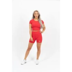 Flex Crop Top Dames - Rood -Puur Mode flex crop top dames rood 2
