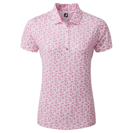 FOOTJOY Polo Met Korte Mouwen Bloemenprint Dames Polo Meerkleurig -Puur Mode footjoy polo met korte mouwen bloemenprint dames polo meerkleurig