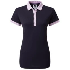 FOOTJOY Polo Met Korte Mouwen Dames Golfpolo Colour Block Lila Meerkleurig