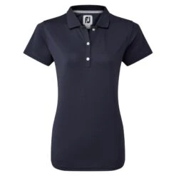 FOOTJOY Polo Met Korte Mouwen Stretch Pique Solid Golfpolo Dames Donker Blauw