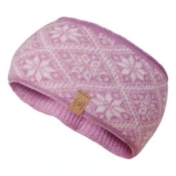 Gebreide Hoofdband Van Wol Freya Sweet Lilac - One Size - Roze