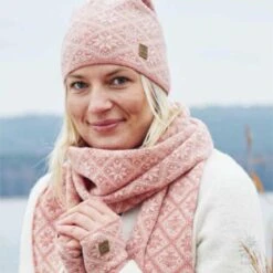 Gebreide Hoofdband Van Wol Freya Sweet Lilac - One Size - Roze -Puur Mode gebreide hoofdband van wol freya sweet lilac one size roze 3