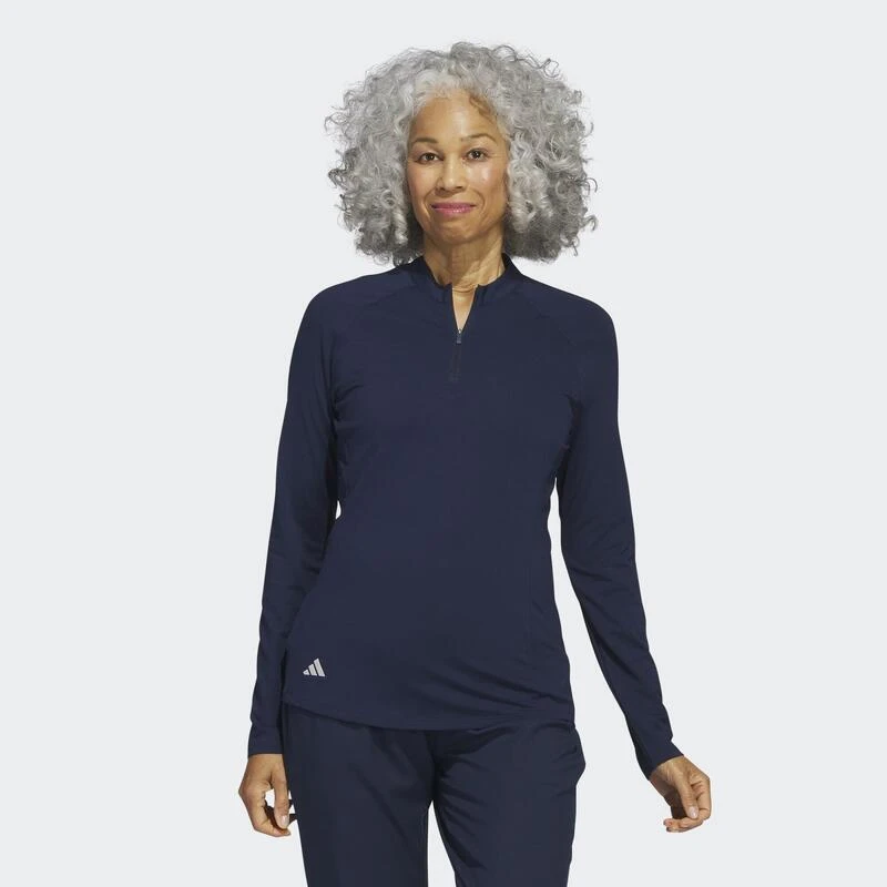 ADIDAS Golf Poloshirt Met Lange Mouwen En Korte Rits 1 ADIDAS Golf Poloshirt Met Lange Mouwen En Korte Rits