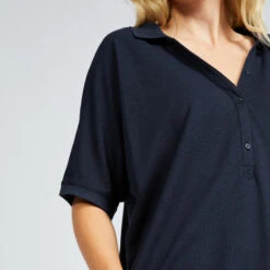 Golfpolo Voor Dames MW520 Korte Mouwen -Puur Mode golfpolo voor dames mw520 korte mouwen marineblauw 4