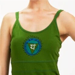 Hart Chakra Yoga T-shirt Voor Vrouwen - Ondersteunende Yoga Top - Groen -Puur Mode hart chakra yoga t shirt voor vrouwen ondersteunende yoga top groen 3