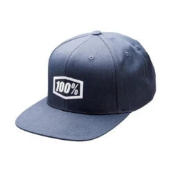 100% Icon AJ Fit Snapback Hat - Heather Charcoal