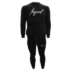Joggingpak Sweater Heren/Dames Signature Line Zwart