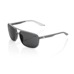 100% Konnor Aviator Square Zonnebril Rookglas - Donkergrijs