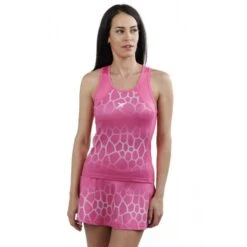 Mouwloos Padel T-shirt Drop Shot Naura Dames 2023 Roze