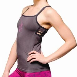 Naadloze Yoga Top Bamboe Geïntegreerde Ondersteuning, Moisture Wiking Yoga Shirt
