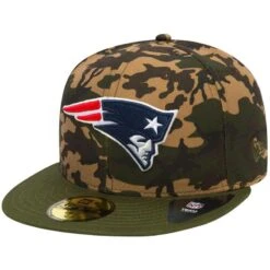 New Era Camo Team Fitted 7 1/2 Patriots