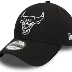 New Era-pet Van De Chicago Bulls, Kleur: Zwart