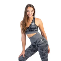 RX Fitness Camouflage Sportbeha Voor Dames Zwart