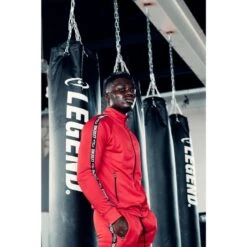 Trainingspak Kids/Volwassenen Rood Slimfit Polyester -Puur Mode trainingspak kidsvolwassenen rood slimfit polyester 3