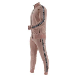 Trainingspak Kids/Volwassenen Zalm Roze Slimfit Polyester
