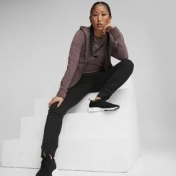 Trainingspak Puma Classic Hooded, Bruin, Dames -Puur Mode trainingspak puma classic hooded bruin dames 2