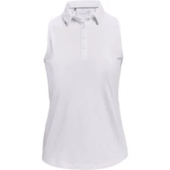 UNDER ARMOUR Polo Met Korte Mouwen Zinger Mouwloze Golfpolo Wit