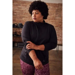 Vest Voor Cardiofitness Dames Grote Maten Recht Model Zwart -Puur Mode vest voor cardiofitness dames grote maten recht model zwart 9