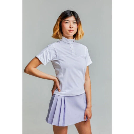 Witte Golfpolo Untraced Voor Dames -Puur Mode witte golfpolo untraced voor dames