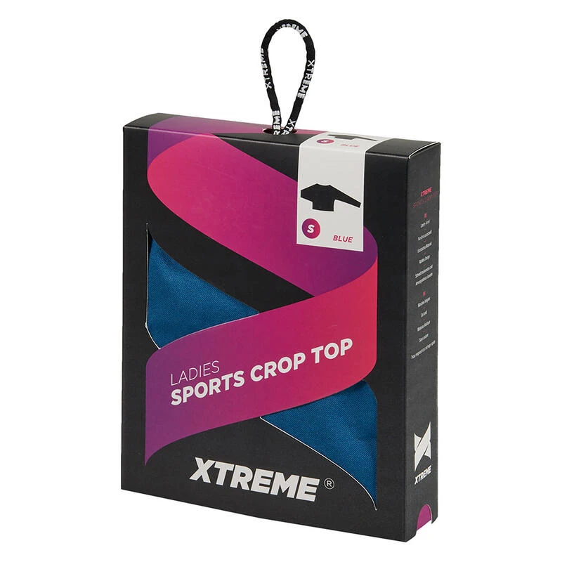 Xtreme Sportswear Crop Sporttop Lange Mouwen Dames Blauw 5 Xtreme Sportswear Crop Sporttop Lange Mouwen Dames Blauw - Afbeelding 5