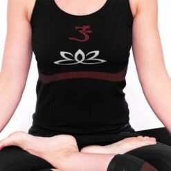 Yoga Tanktop 70% Bio Katoen Naadloos, Yoga Top Geïntegreerde Ondersteuning Zwart -Puur Mode yoga tanktop 70 bio katoen naadloos yoga top geintegreerde ondersteuning zwart 3