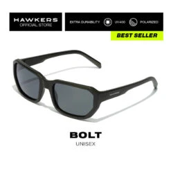 HAWKERS Zonnebrillen Voor Mannen En Vrouwen BLACK DARK POLARIZED - BOLT -Puur Mode zonnebrillen voor mannen en vrouwen black dark polarized bolt 2
