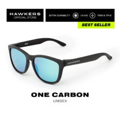 HAWKERS Zonnebrillen Voor Mannen En Vrouwen ONE CARBON Spotted Blue Chrome -Puur Mode zonnebrillen voor mannen en vrouwen one carbon spotted blue chrome 6